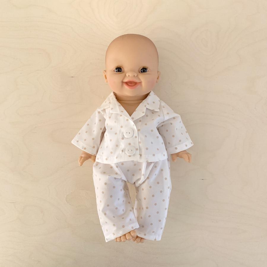 Habits de poupée - Pyjama classique à pois